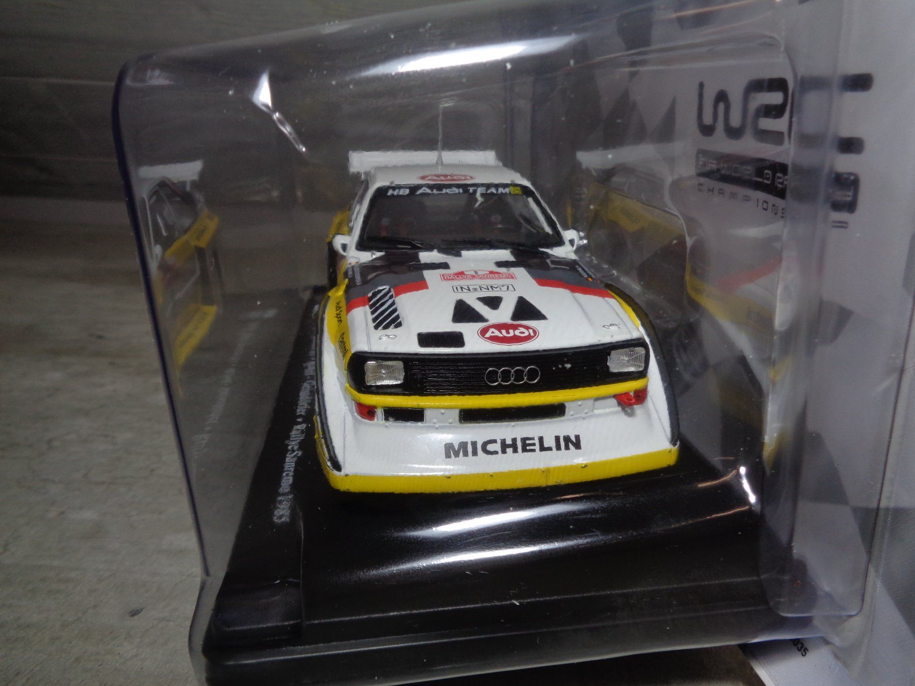 Voiture Miniature Audi Quattro E2 Rallye De San Remo 1985 (Walter Röhrl) - Échelle 1/43 - IXO