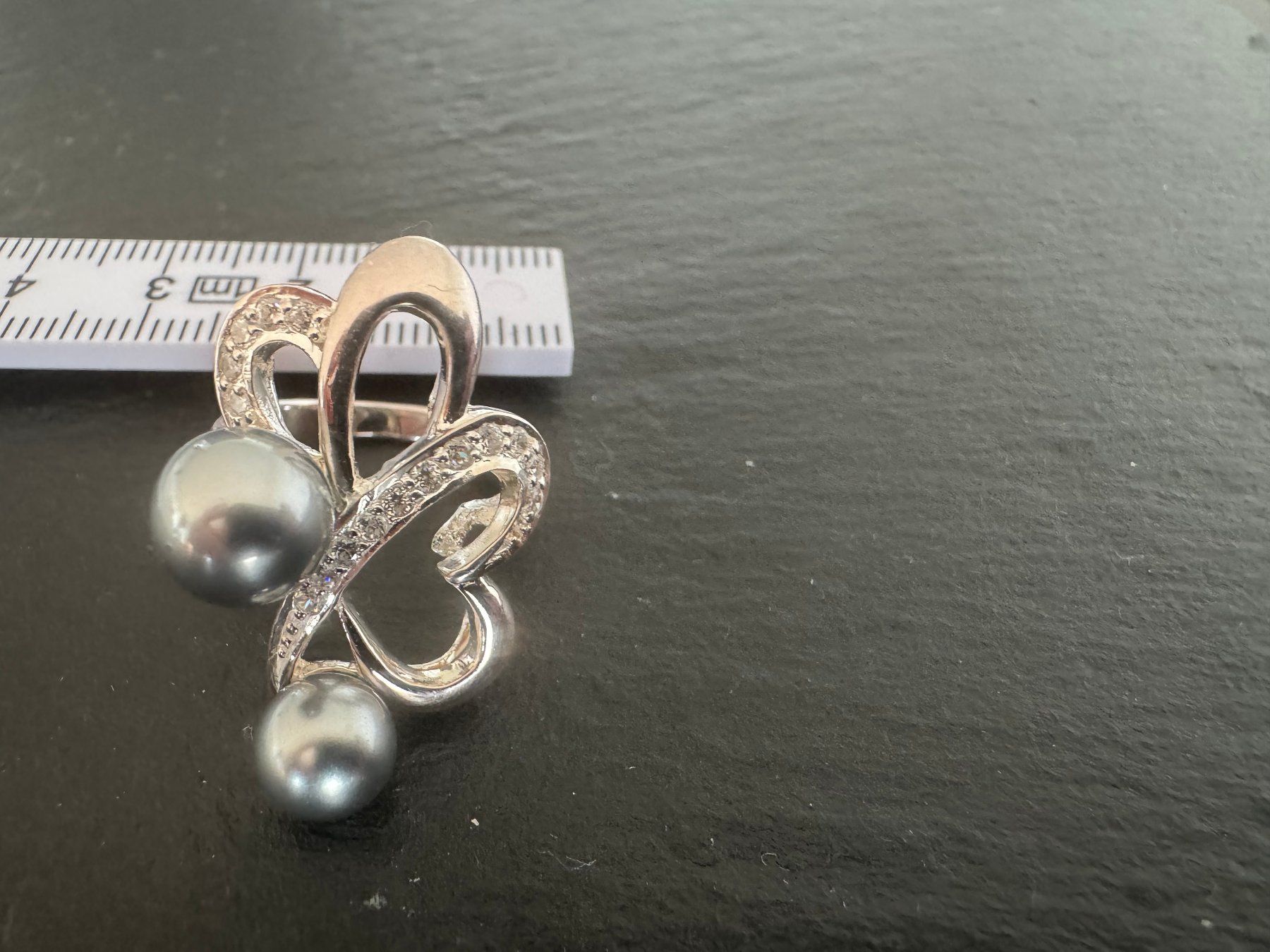 Anelli: 925 Silber Ring Herz mit Perlen RG54 17.2 mm – Nuovo (secondo la descrizione) da Wetzikon ZH venduto da GrandLux 4