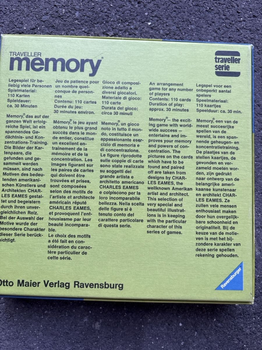 Ravensburger Jeux: Traveller Memory Ravensburger Charles Eames Design Spiel – D'occasion à Kriens par mir_v8ww 4