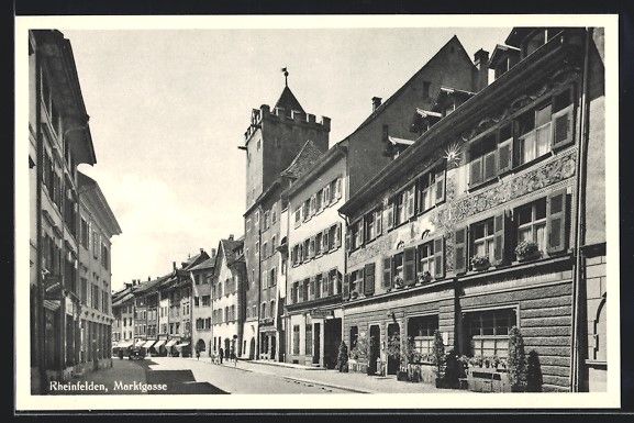Ansichtskarten: Rheinfelden, Geschäfte in der Marktgass – Gebraucht aus Berlin von bartko-reher