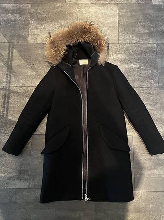 Sandro Paris Wollmantel schwarz 36