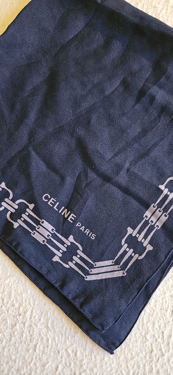 Pochette Soie Italienne Tony & Paul – Motif Cercles Bleus, Taille Unique, Homme