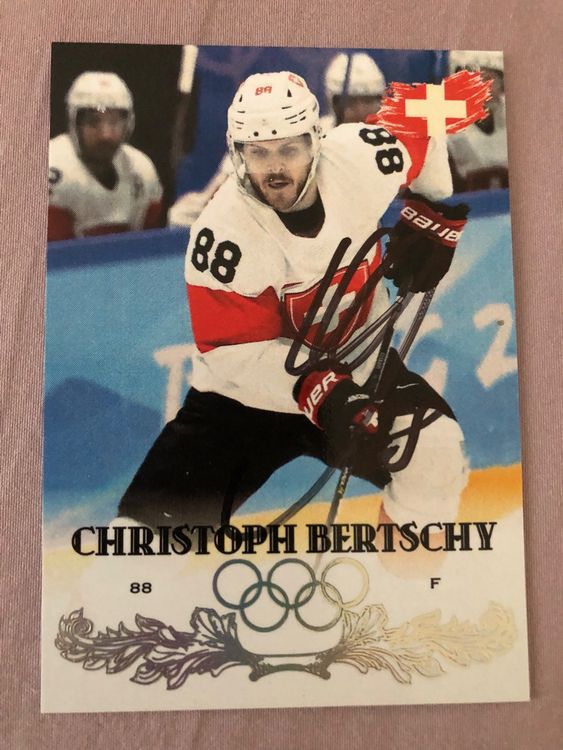 Christoph Bertschy Fribourg GotteronSCB Hockey Card signiert Kaufen