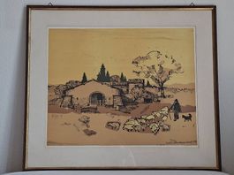 Lithographie von Armin Schwarzenbach