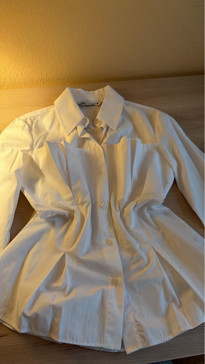 Zara Camicette: WHITE ZARA BUTTON-UP SHIRT – Nuovo (secondo la descrizione) da Genève venduto da yav_9r9f 2