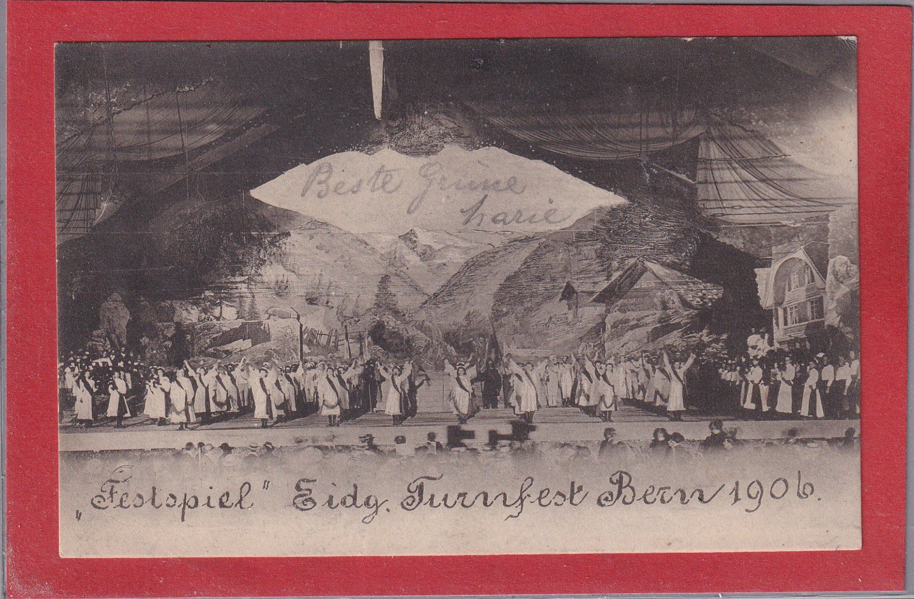 Cartoline postali: Bern - Eidg. Turnfest 1906 / Festspiel – Usato da Orvin venduto da Pyaeschli