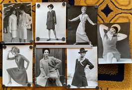 50er 60er Jahre schwarz  weiss  Modefotografien 7 Stück