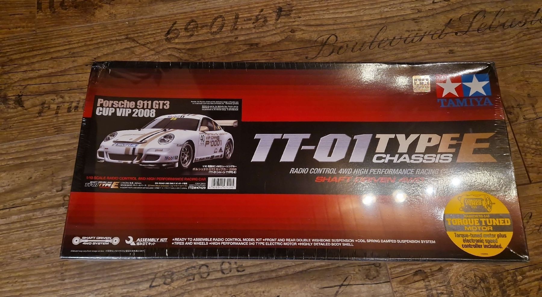 Tamiya Modellismo RC: Tamiya TT-01 Typ-E Porsche 911 GT3 Bausatz – Nuovo e nell'imballaggio originale da Steinach venduto da Stschweizer