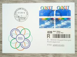 TR107 Enveloppe + Timbre Suisse 1998