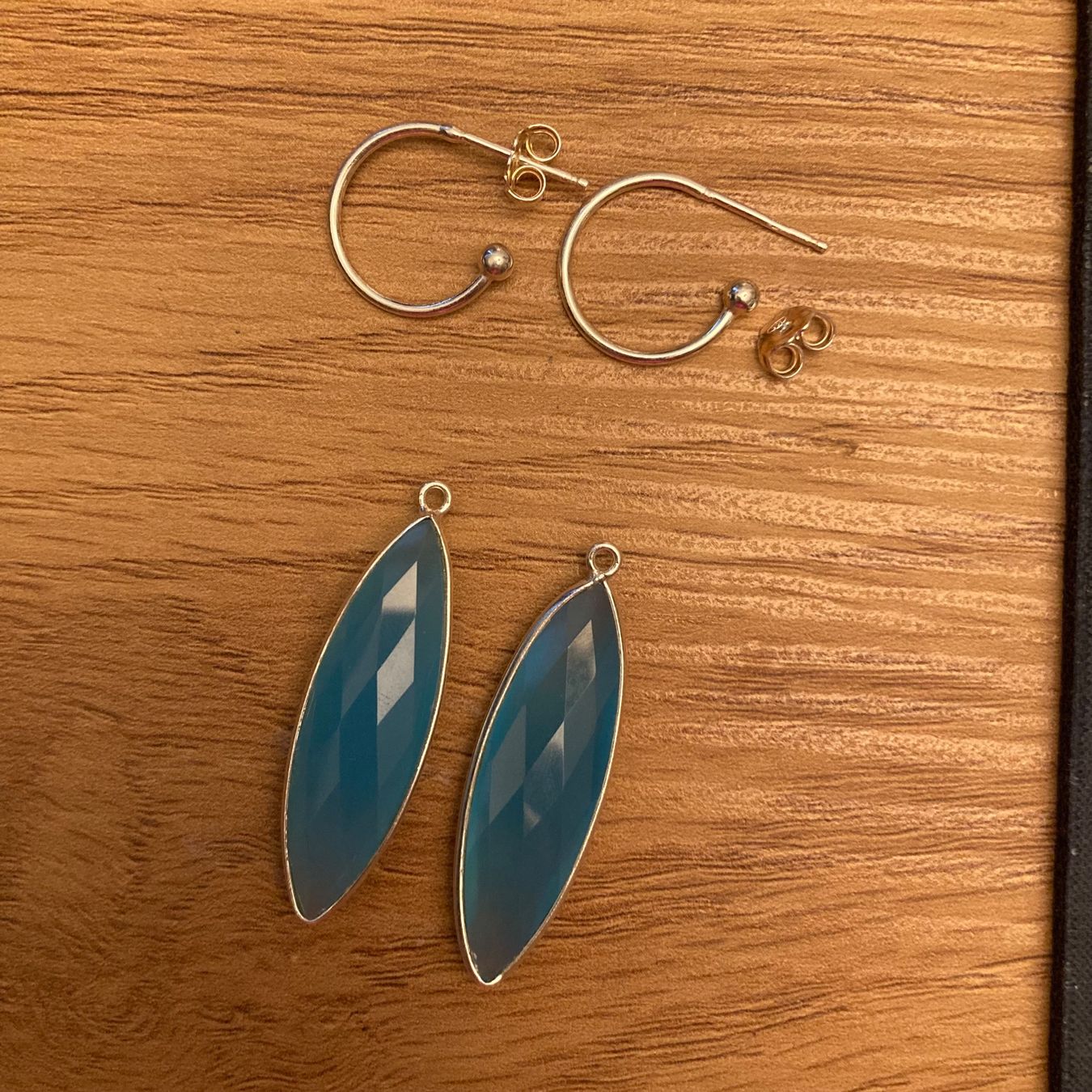Olga Ribler Ohrringe & -stecker: Ohrhänger mit blauen Chalzedone – Neu (gemäss Beschreibung) aus Luzern von MonikaS03 3