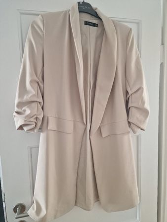 Leichter Blazer in Beige, 3/4 Ärmel, Gr. M, Frühlingsmode