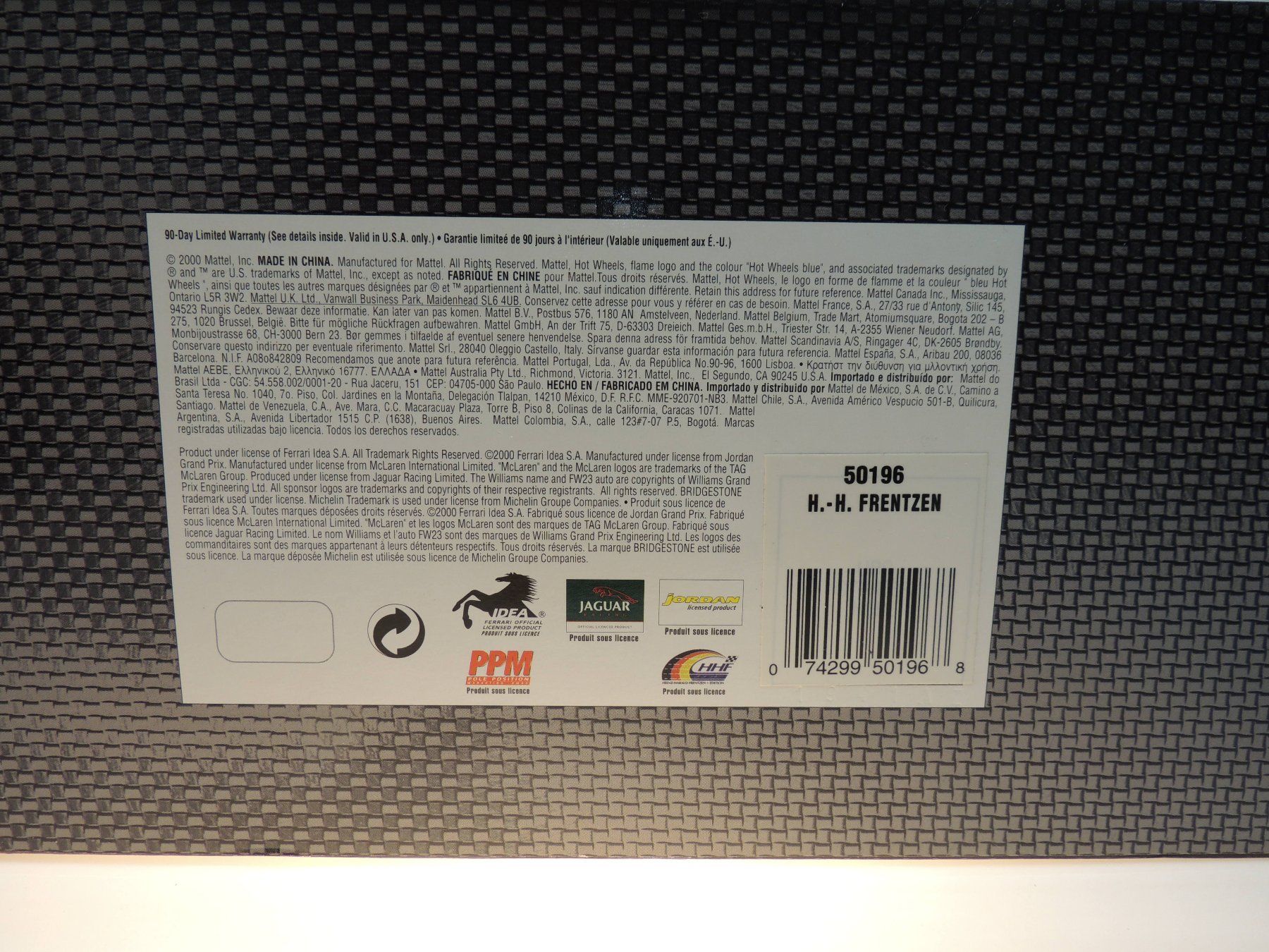 Hot Wheels Modellini d'auto: Hot Wheels Jordan EJ11 HHF 2001 1:18 – Usato da Corminboeuf venduto da corbay 4