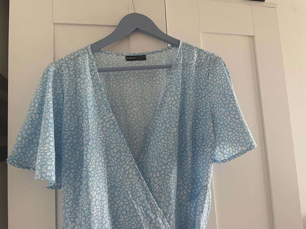 Shein Vestiti: Sommerwickelkleid Gr. L/XL Blau mit Muster – Nuovo (secondo la descrizione) da HORGEN venduto da paris007 9