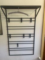 Metall Wandgarderobe, Vintage Look, Top Zustand, Schwarz