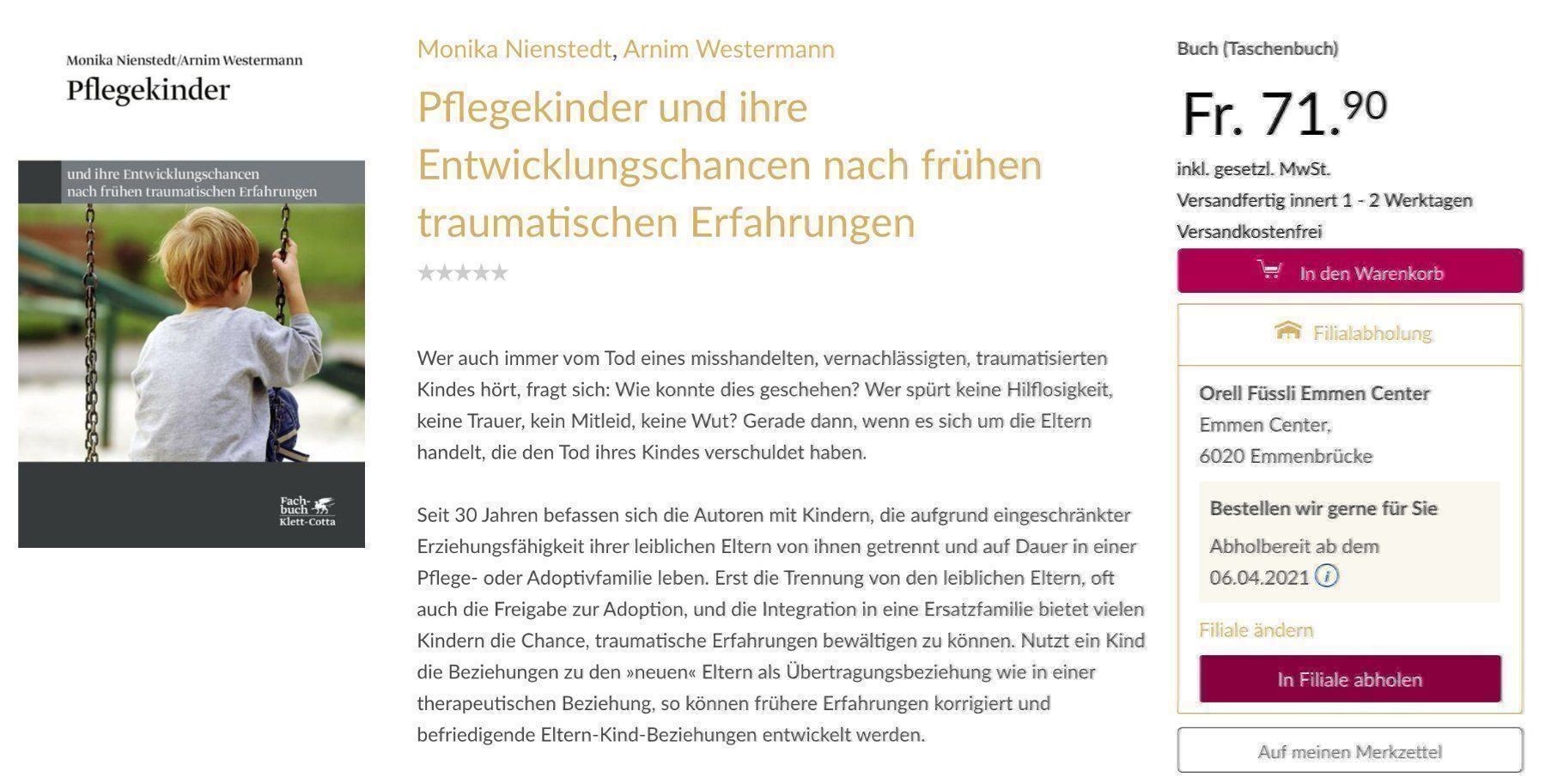 Libri: Nienstedt/Westermann: Pflegekinder... – Usato da Rothenburg venduto da Kaulquappe55 1
