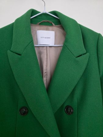 Magnifique manteau IVY&OAK vert sapin, taille 34, come neuf!