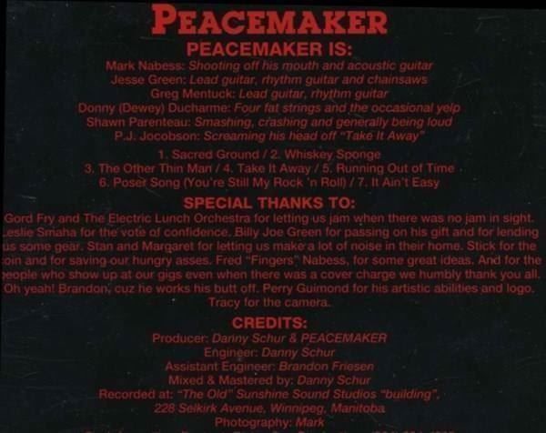 CD: PEACEMAKER Canada Native American Aboriginal Heavy Metal CD – Nuovo e nell'imballaggio originale da Genève venduto da Cockattoo 1