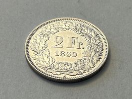 2 Franken 1850, TOP Qualität!!!