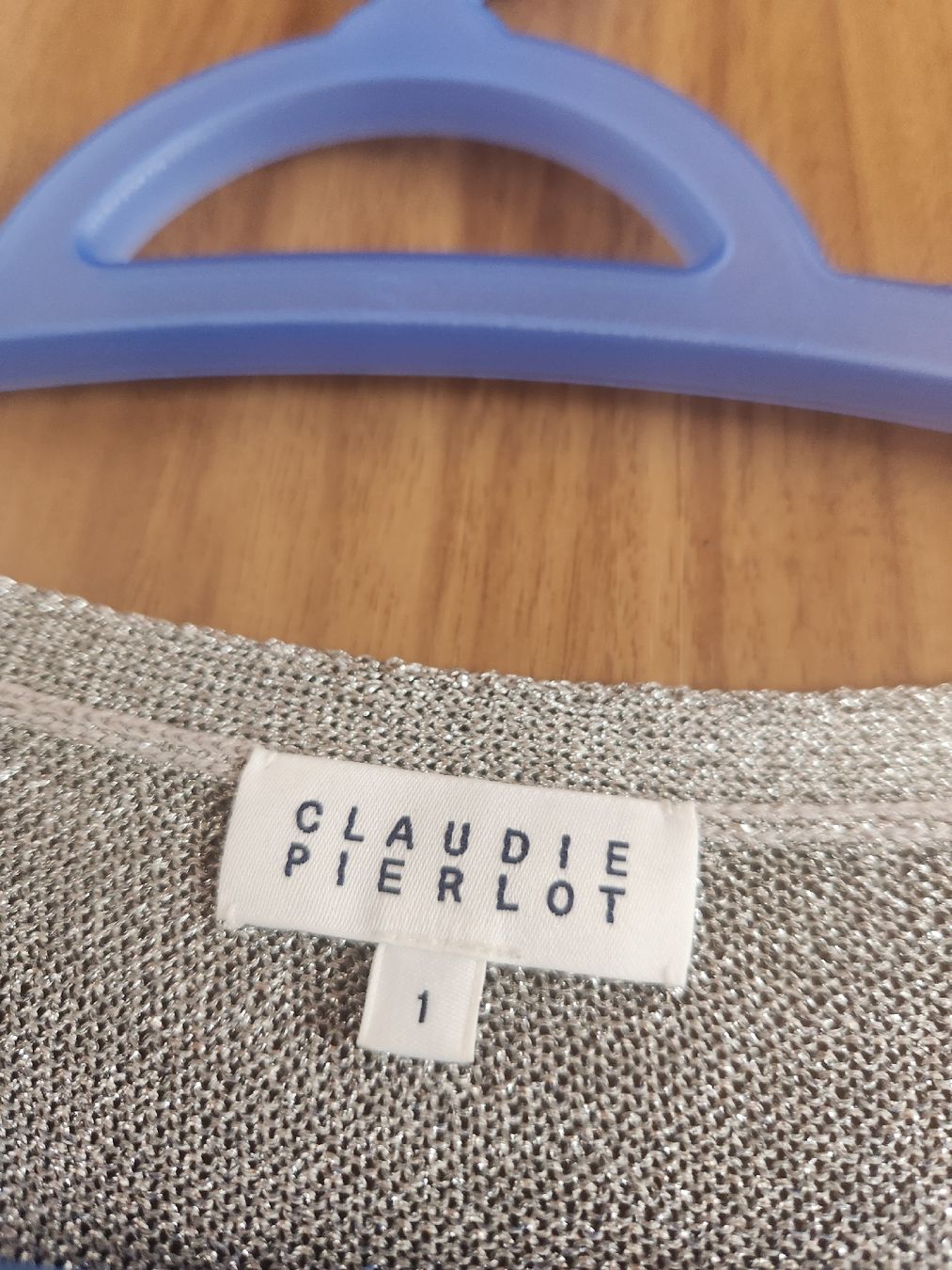 Claudie Pierlot Pullover & Sweatshirts: Pull Claudie Pierlot maille argentée comme dorée taille 1 – Gebraucht aus Niedergösgen von Eva2410 3