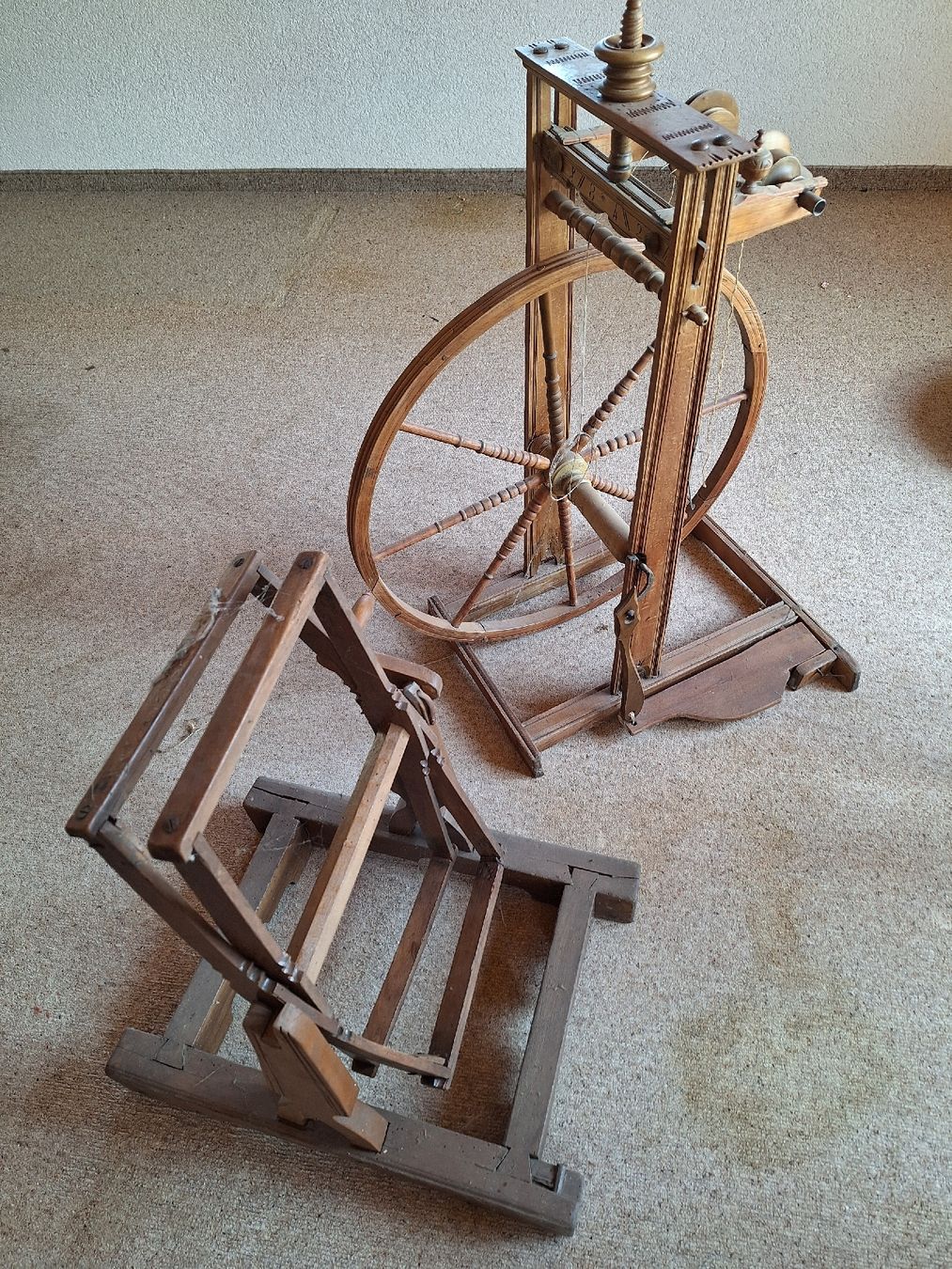 Ruote per filare: Spinnrad von 1842 – Usato da Rümligen venduto da Werner11121965