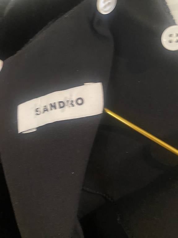 Vestiti: Sandro Samtkleid mit abnehmbarem Kragen 36/38 – Usato da Rorschach venduto da Lauraq12 4
