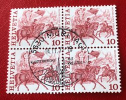 4 er Block Nr.595 mit Stempel