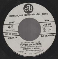 7 " CASELLI CATERINA / I PROFETI TUTTO DA RIFARE / LA TUA VO