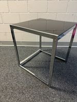 Beistelltisch Vintage Chrom Glas