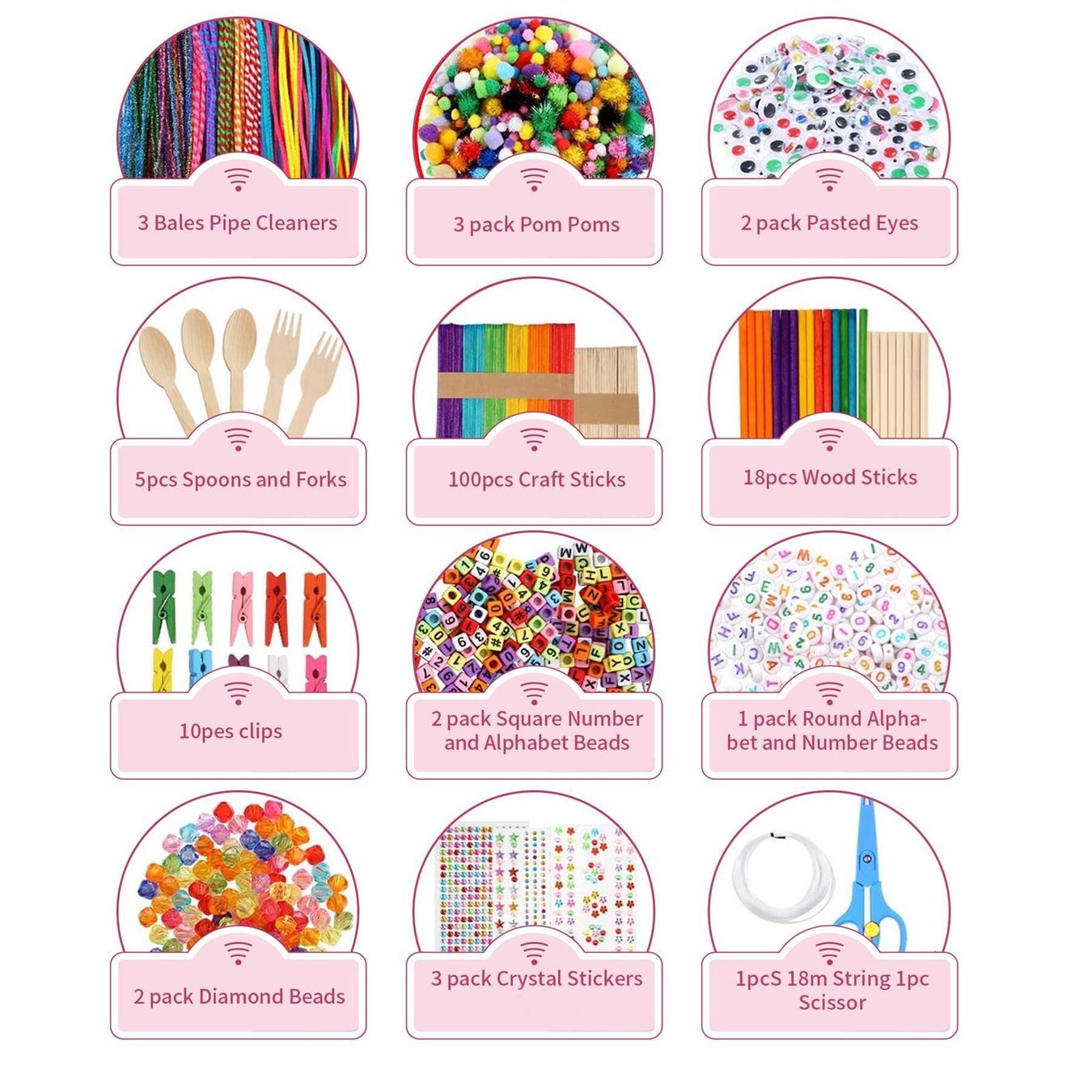 Kit bricolage: 2000+Stück Bastelkoffer Bastelset Kinder – Nuovo (secondo la descrizione) da Thun venduto da 365buy 2