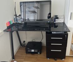 Bürotisch in Schwarz 