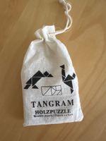 Tangram Holzpuzzle im Stoffbeutel