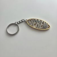 Supreme Oval Logo Keychain S/S 2017
