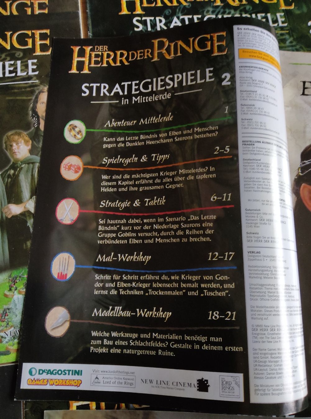 Spiele: "Herr der Ringe"-Sammelhefte - Tabletop-Spiel – Gebraucht aus Zofingen von  8
