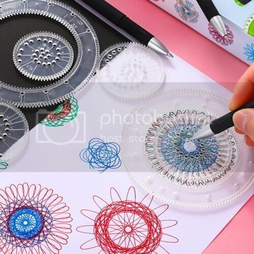 Spirograph Design Set – Kreatives Zeichenwerkzeug Für Spiralförmige Muster, Inkl. Räder, Ringe Und Stifte