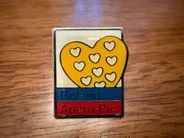 Anstecknadel Roland Apero-Pic gelbes Herz gebraucht