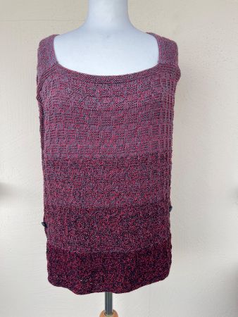 Poncho, rot/grau