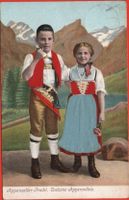 APPENZELLER TRACHT Mädchen mit Seidenkleid