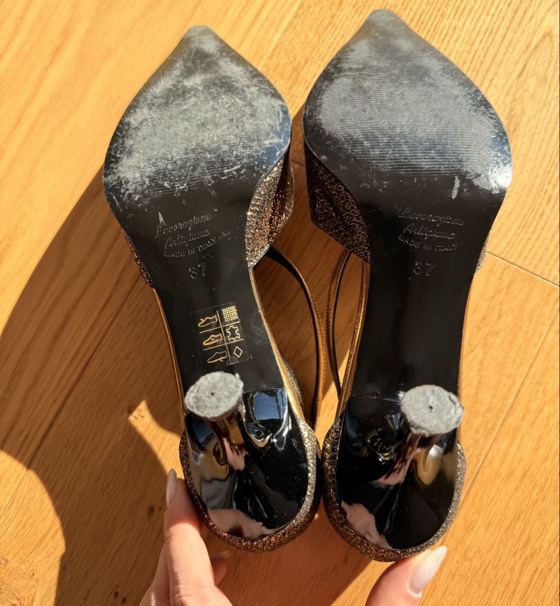 Scarpe da donna: Francesco Schuhe Gr.37 mit passender Clutch – Usato da Zürich venduto da CALI8053 3