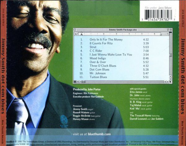 CD: Jimmy Smith Dot Com Blues CD – Usato da Zürich venduto da m7lx 1