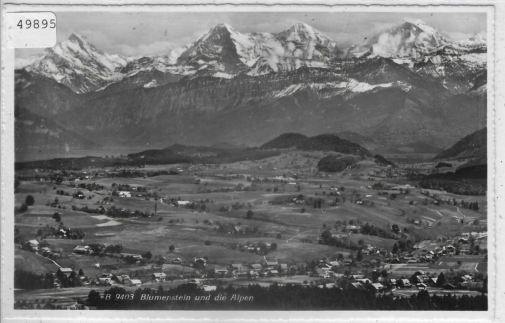 Cartoline postali: Blumenstein und die Alpen – Usato da Ettingen venduto da Kartenplanet