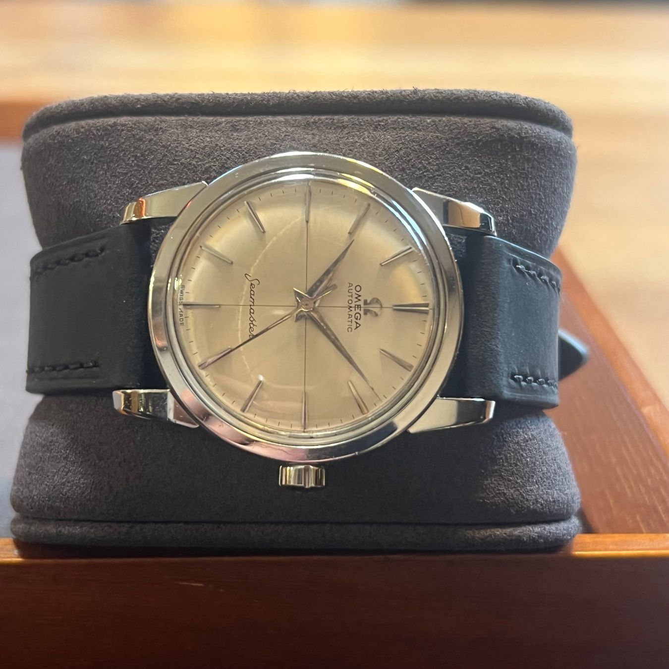 Omega Orologi: Omega Seamaster Vintage Automatic Silver Dial – Usato da Carouge GE venduto da Watchaser 6
