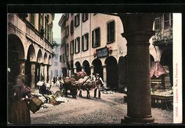 Lugano, Via Pessina, Ochsengespann mit W