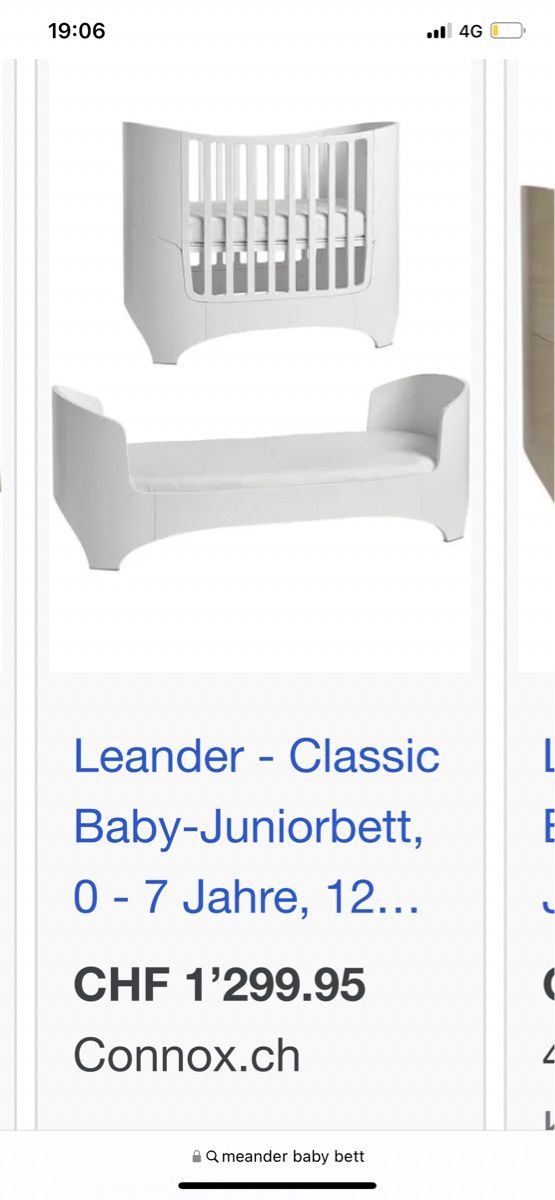 Betten: Leander Baby Junior-bett 0-7 Jahre – Gebraucht aus Zürich von Ausmisten2018 2