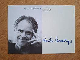 Moritz Leuenberger Autogrammkarte Bundesrat, Politik