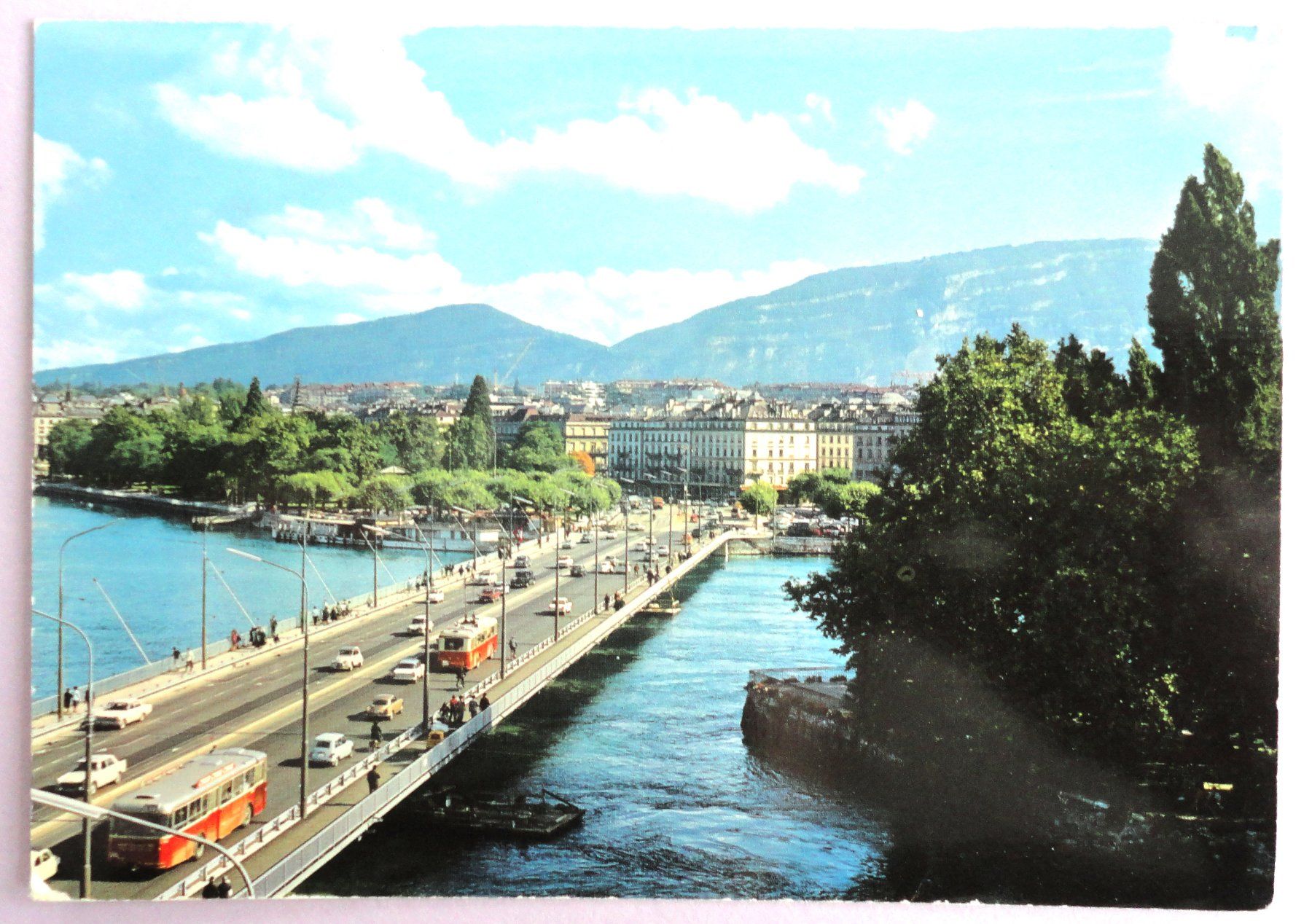Cartoline postali: Genève - Le Pont du Mont Blanc – Usato da Fétigny venduto da Billy2miny