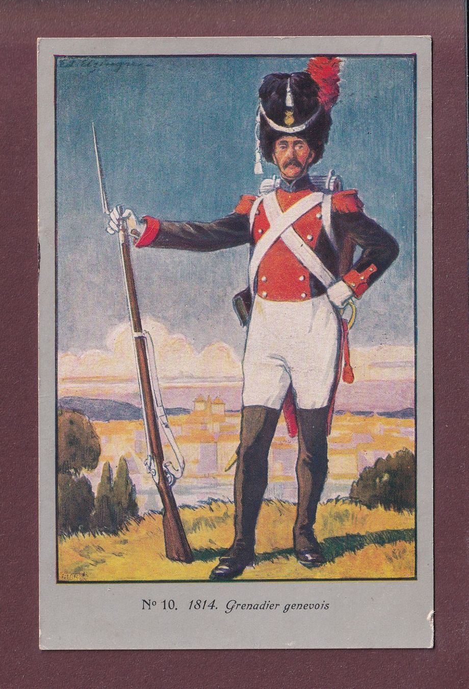 Ansichtskarten: GRENADIER de GENEVE - 1914 – Gebraucht aus Pully von nicecards