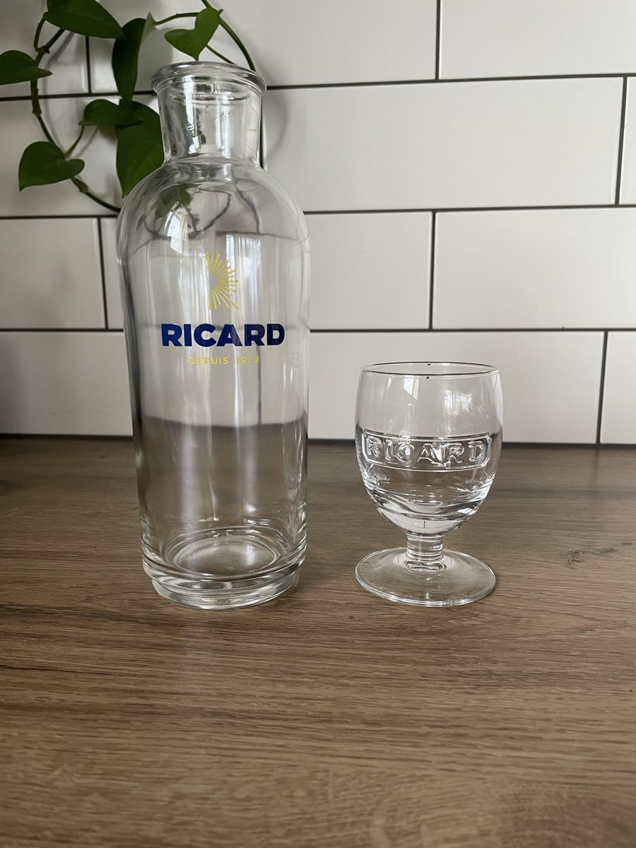 Ricard Caraffe: Carafe et verre Ricard – Usato da Lonay venduto da ju-71