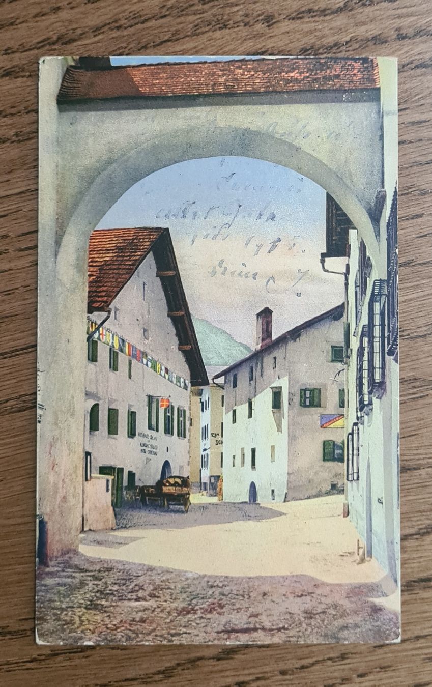 Cartoline postali: Alter Torbogen in Zuoz 1914 – Usato da Ebikon venduto da Donar50
