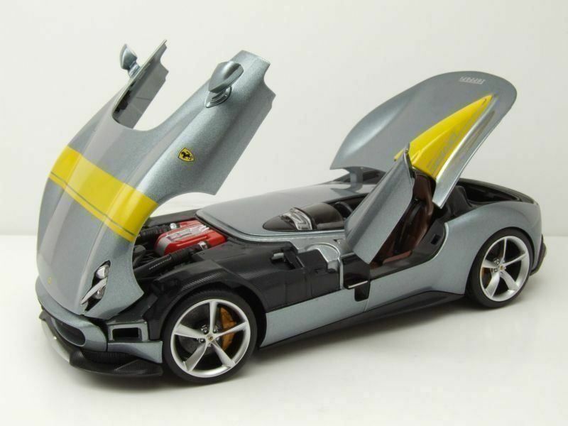 Ferrari Modellini d'auto: FERRARI MONZA SP1 2018 GRAU 1:18 BBURAGO – Nuovo e nell'imballaggio originale da Suhr venduto da Moebelsiralfred 2