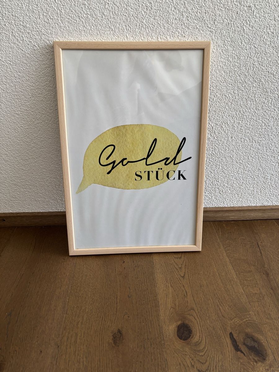 Poster & Bilder: Goldstück Wandbild – Gebraucht aus Adliswil von evitamaria